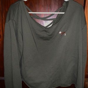 PINK cropped sweatshirt